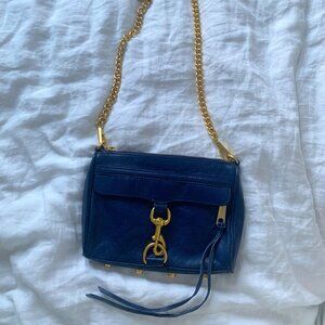 Rebecca Minkoff Mini M.A.C. Crossbody Purse Navy Blue
